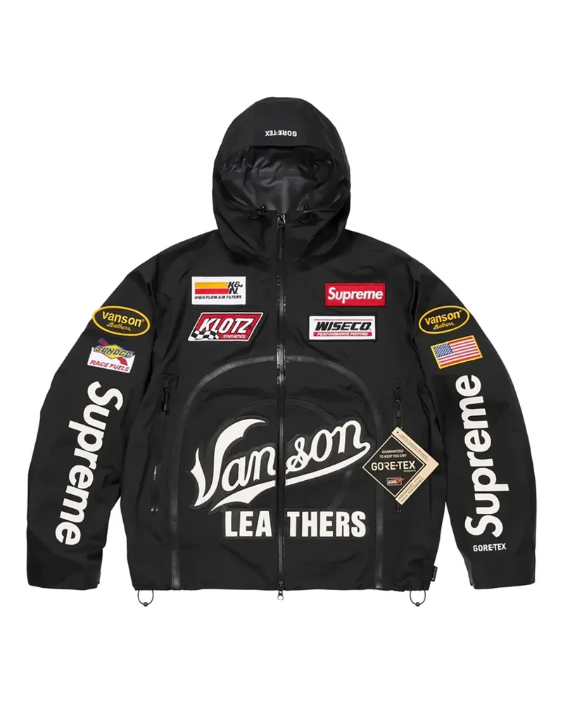 Supreme Being x Vanson Leathers® Gore-Tex "Black" jacket - Schwarz Schwarz