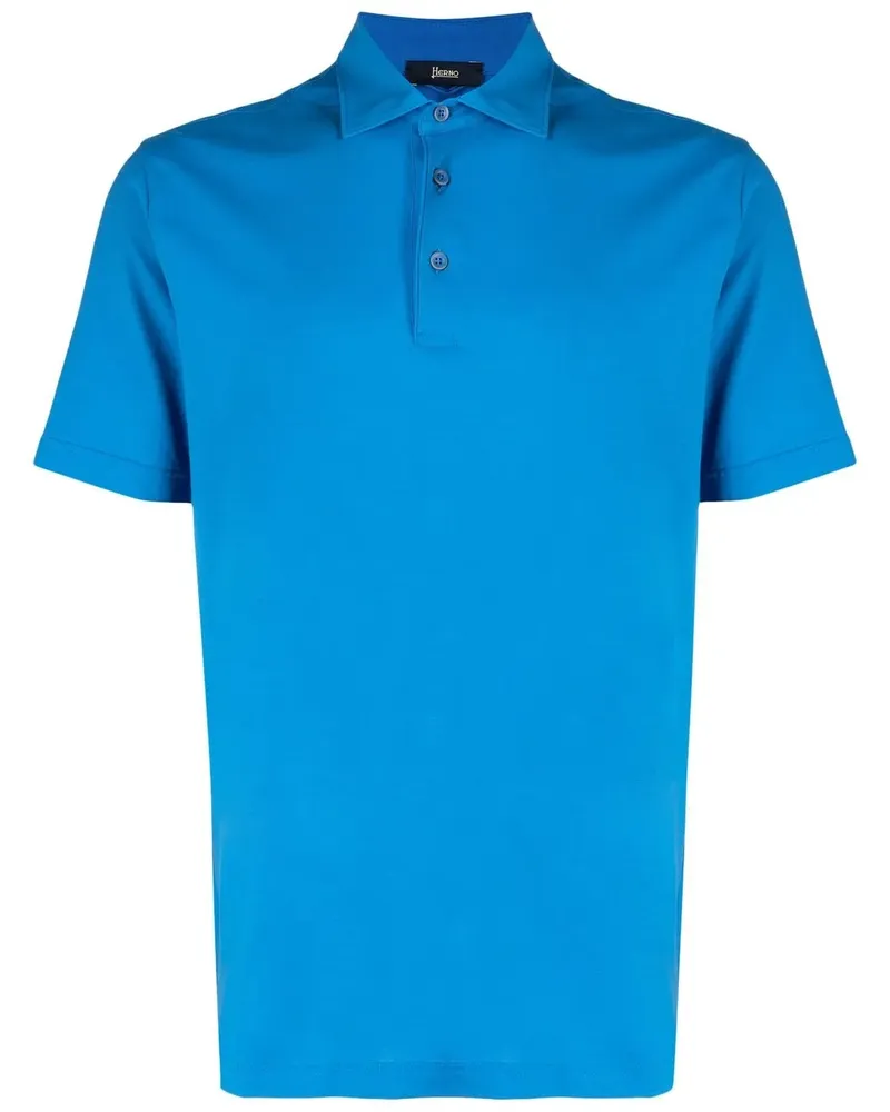 Herno Poloshirt mit Knopfleiste - Blau Blau
