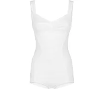 Korsett-Body mit Spitzeneinsatz - Weiß
