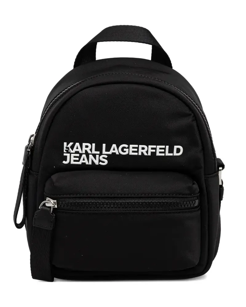 Karl Lagerfeld logo-embroidered belt bag - Schwarz Schwarz
