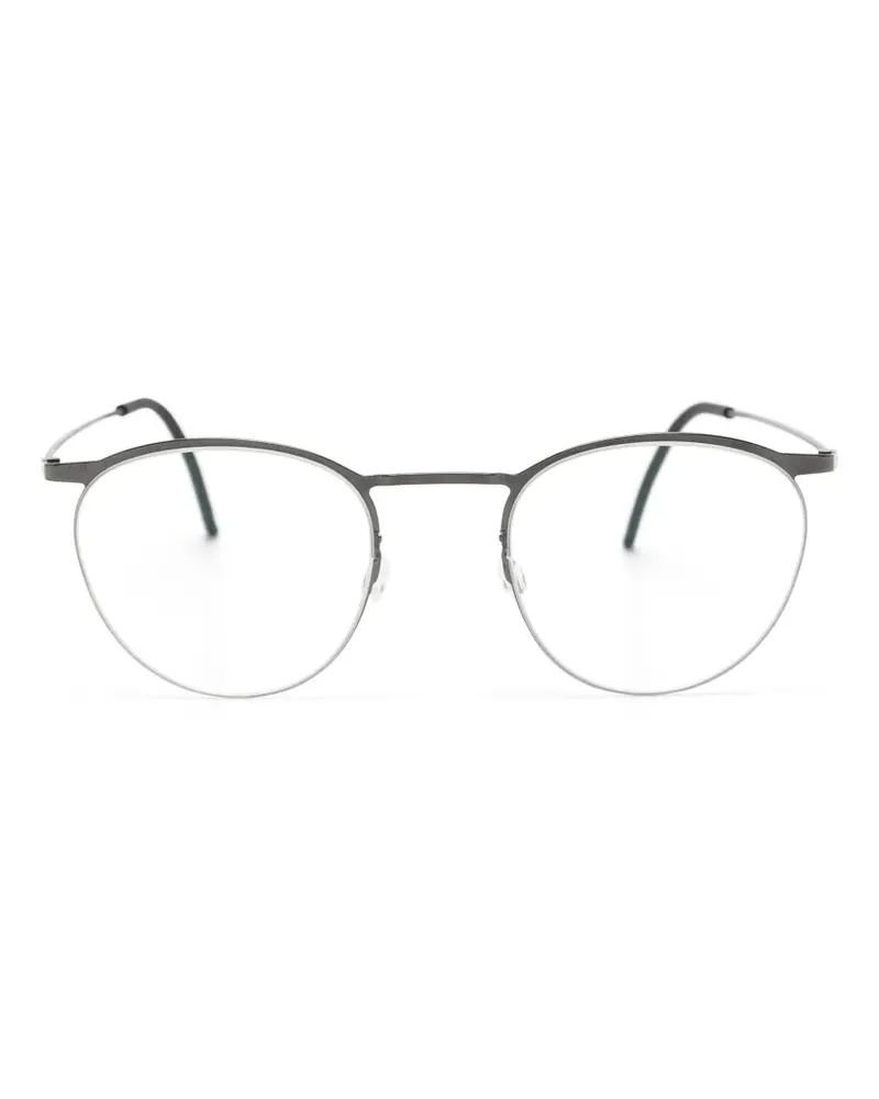 Lindberg Brille mit rundem Gestell - Grau Grau