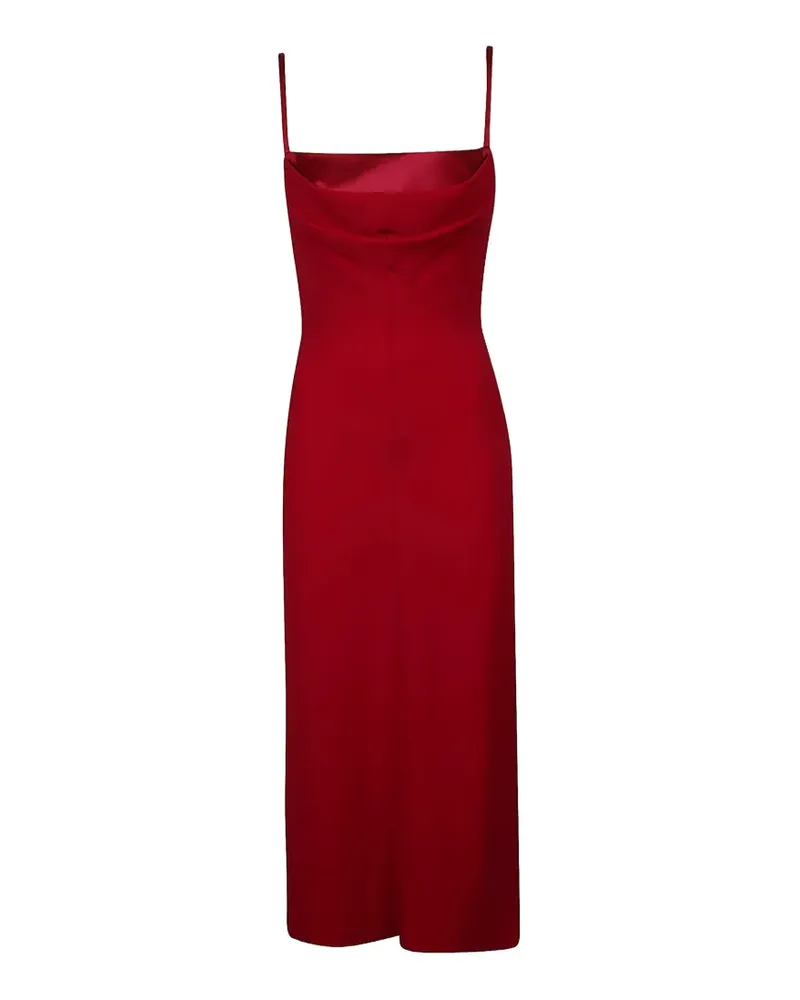 Max Mara cowl-neck spaghetti-strap midi dress - Rot Rot