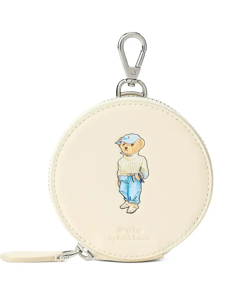 Ralph Lauren Runde Portemonnaie mit Polo Bear - Nude Nude