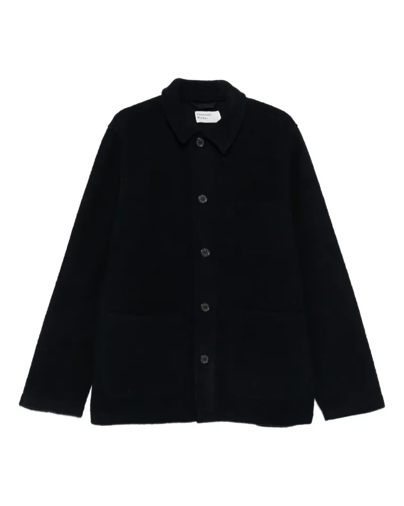 Universal Works Hemdjacke mit Knopfleiste - Blau Blau