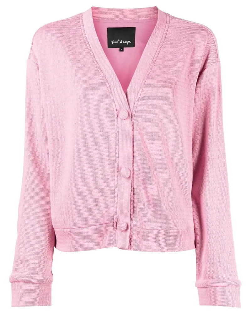 Tout a Coup Jacke mit V-Ausschnitt Rosa