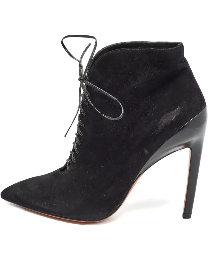 Santoni Schnürstiefel aus Wildleder 135mm - Schwarz Schwarz