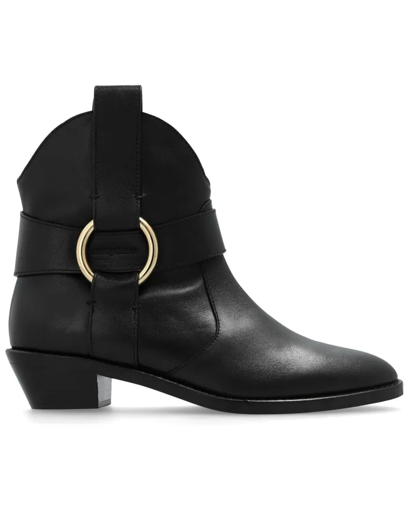 See by Chloé Stiefeletten aus Leder 45mm - Schwarz Schwarz