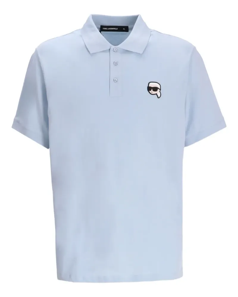 Karl Lagerfeld Poloshirt mit Ikon-Applikation - Blau Blau