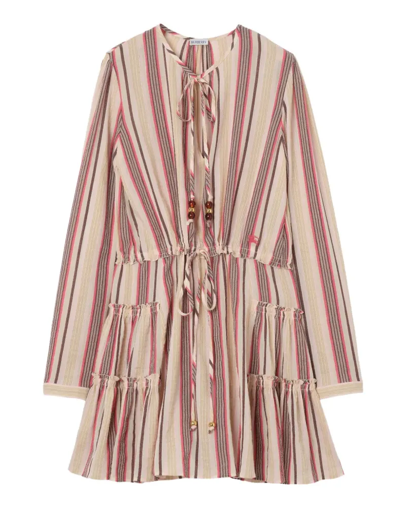 Burberry Kleid Voile aus gestreifter Baumwolle - Nude Nude
