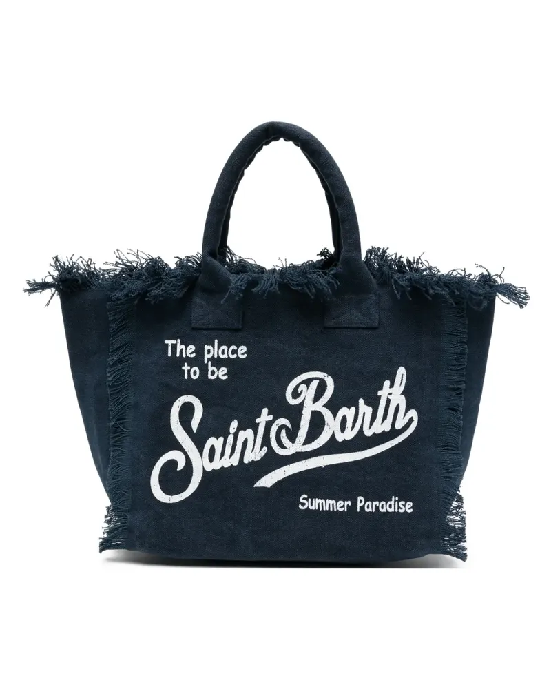 MC2 Saint Barth Vanity fringed-trim tote bag - Blau Blau