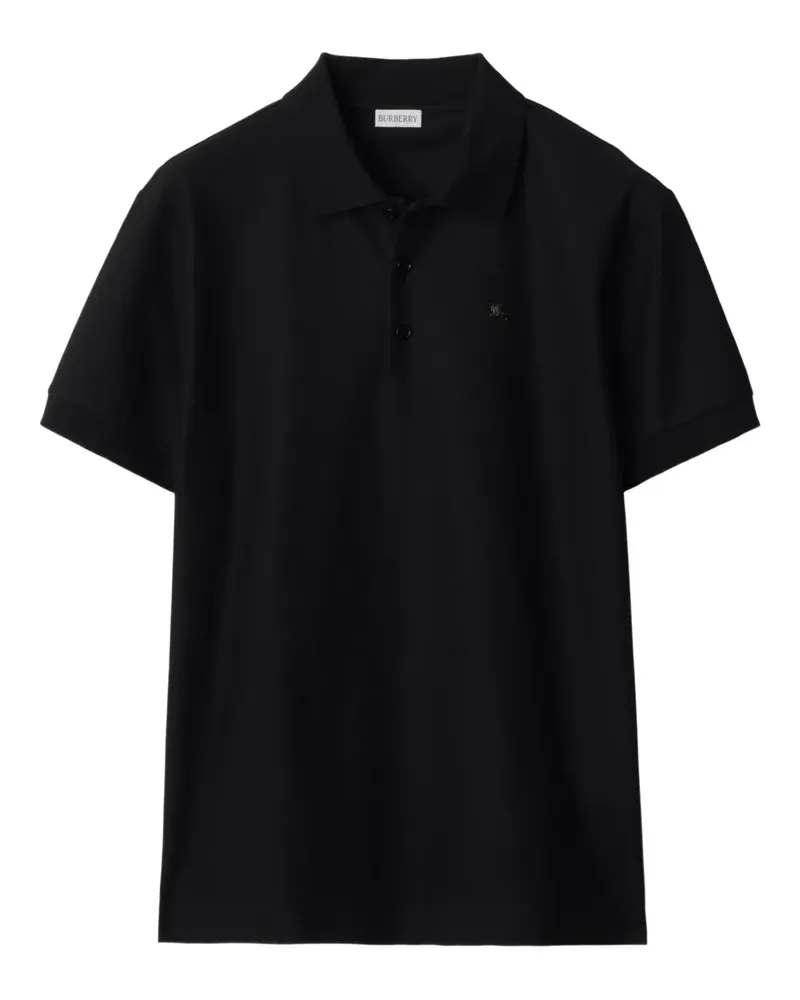 Burberry Poloshirt mit Knight-Verzierung - Schwarz Schwarz