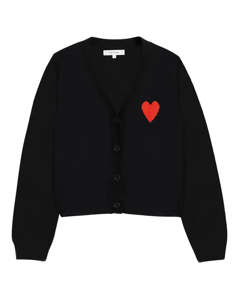 Chinti & Parker Breton Heart Cardigan - Schwarz Schwarz