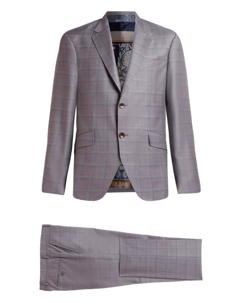 Etro Karierter Anzug - Grau Grau