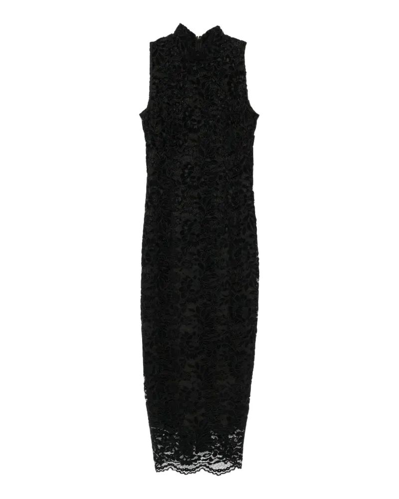 Twin-Set Midikleid aus Spitze - Schwarz Schwarz