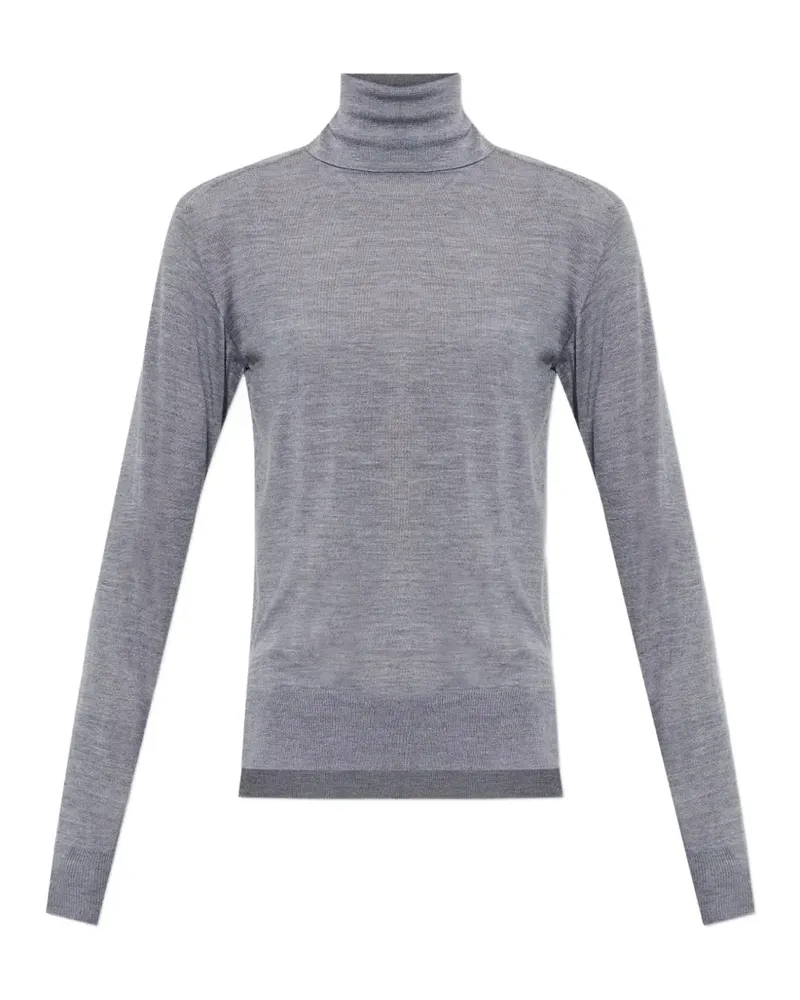 Jil Sander Rollkragenpullover mit seitlichem Schlitz - Grau Grau
