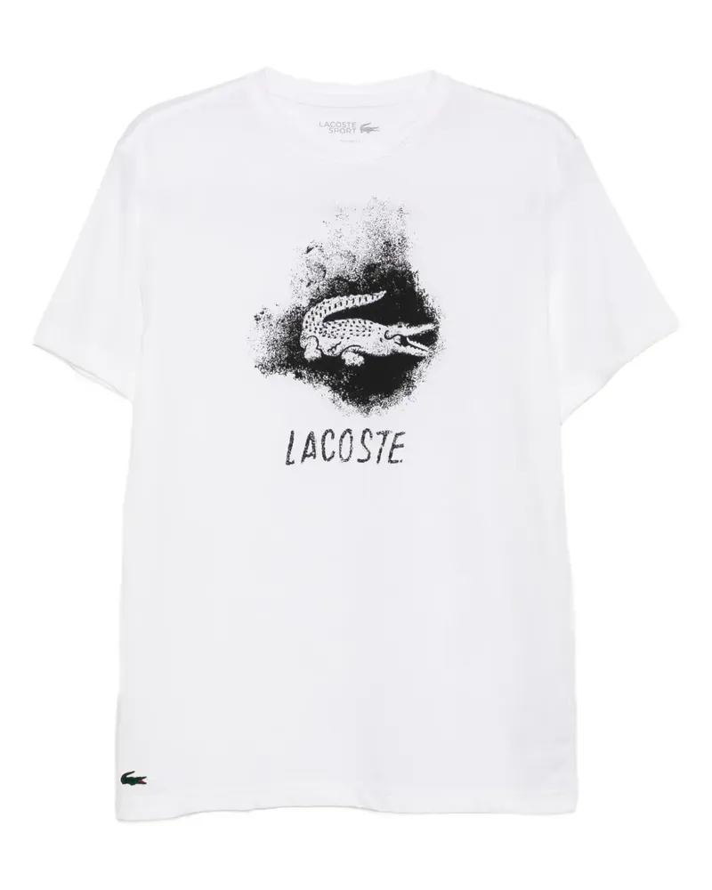 Lacoste Sport-T-Shirt mit grafischem Print - Weiß Weiß