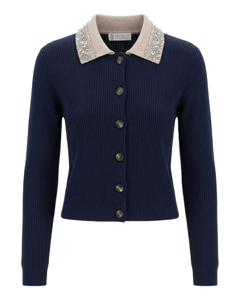 Brunello Cucinelli Cardigan mit Pailletten - Blau Blau