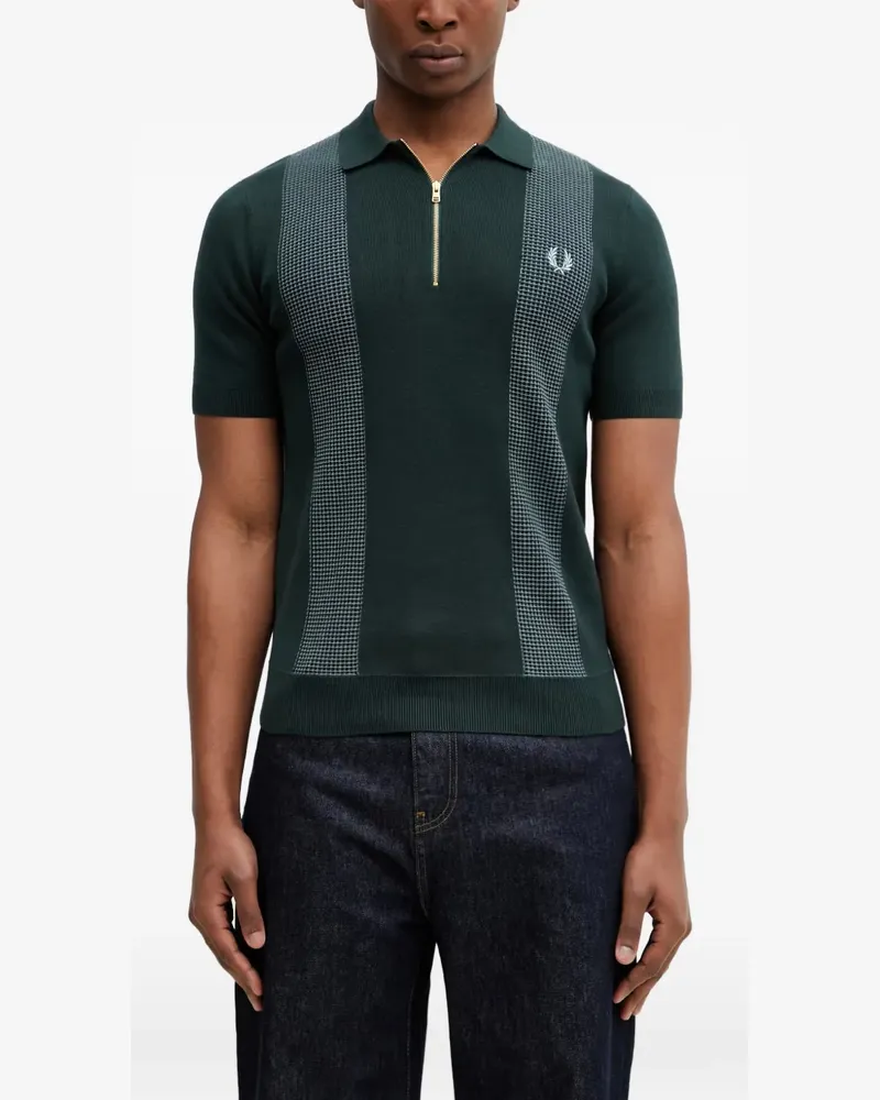 Fred Perry Poloshirt mit Reißverschluss - Grün Grün