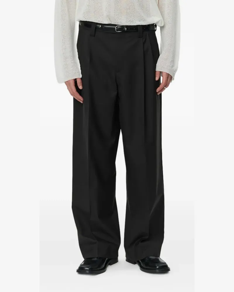 Mfpen pleated trousers - Schwarz Schwarz