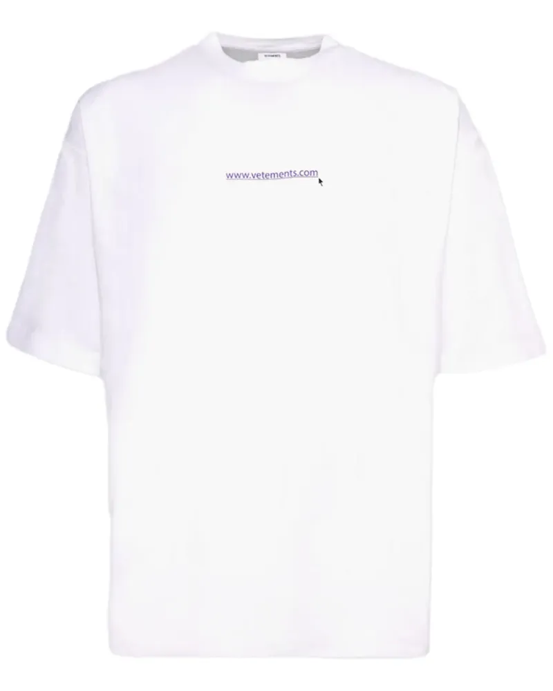 VETEMENTS Website Logo T-Shirt - Weiß Weiß