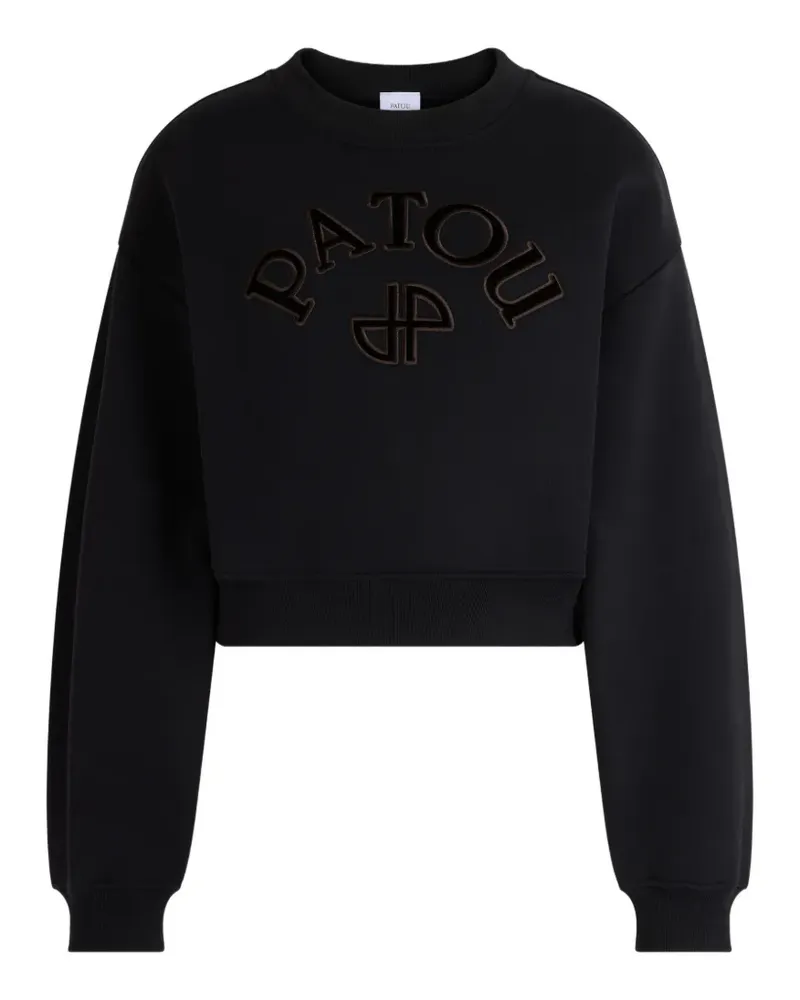 Patou logo-embroidered cropped sweatshirt - Schwarz Schwarz