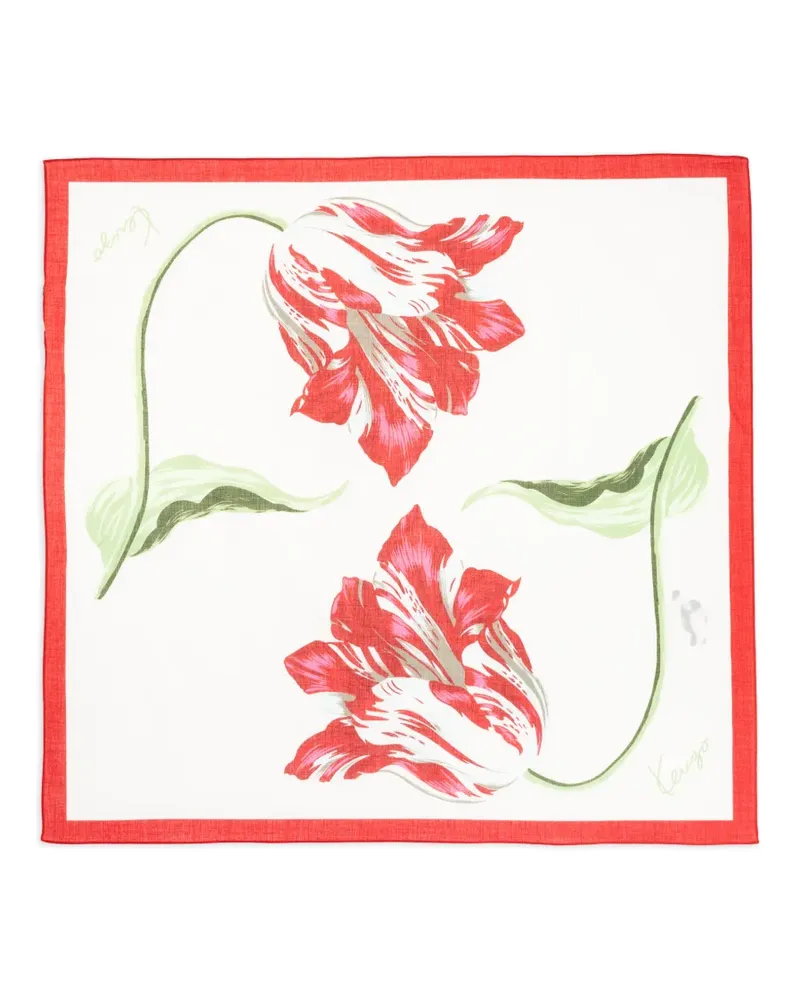 Kenzo floral-print scarf - Weiß Weiß
