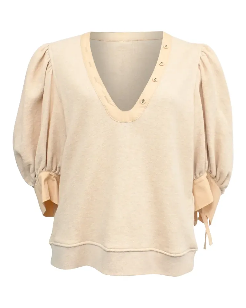 Ulla Johnson Pia puffed-sleeve blouse - Nude Nude