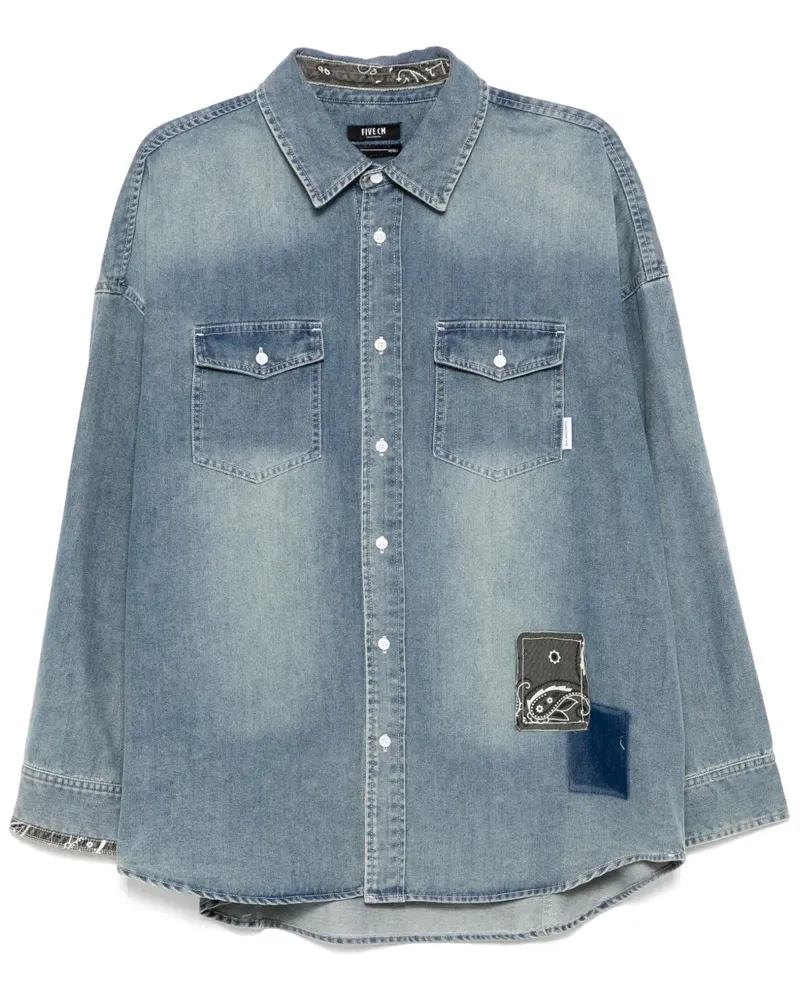 FIVE CM Hemd mit Patches - Blau Blau