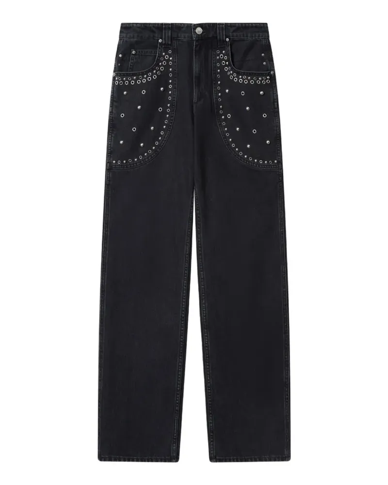 Isabel Marant Silka Jeans mit Ösen - Schwarz Schwarz
