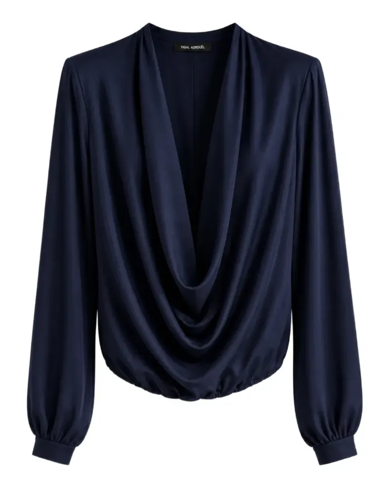 Yigal Azrouel Drapierte Victoria Bluse - Blau Blau