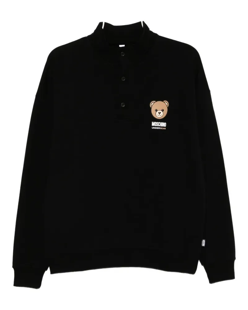Moschino Sweatshirt mit Teddy-Print - Schwarz Schwarz