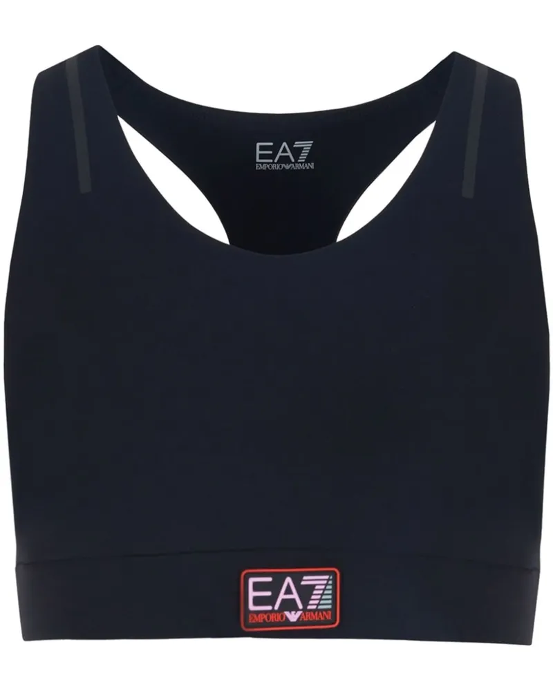 EA7 Sport-BH mit Logo-Applikation - Schwarz Schwarz