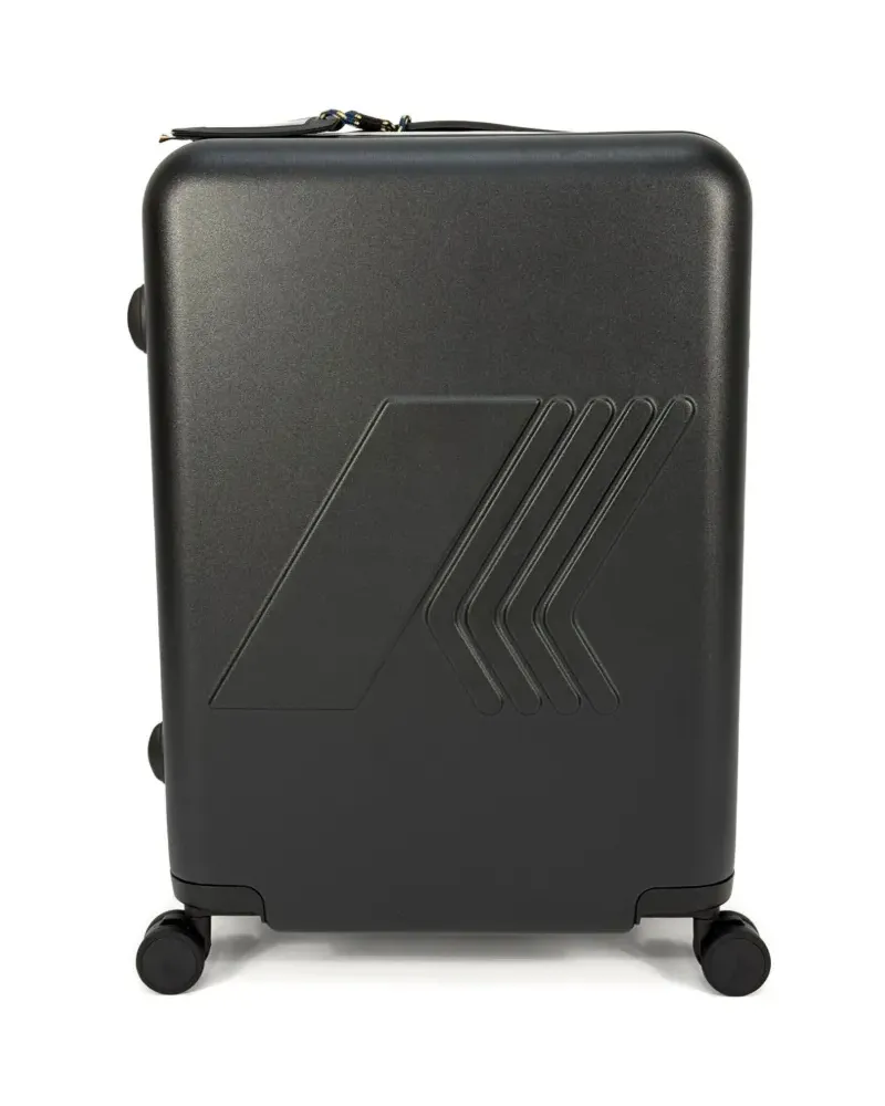 K-Way embossed-logo four-wheel luggage - Schwarz Schwarz