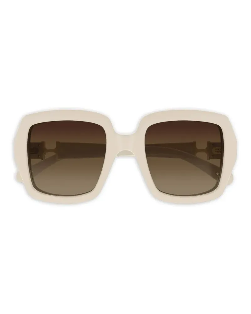 Chloé Sonnenbrille mit Oversized-Gestell - Weiß Weiß