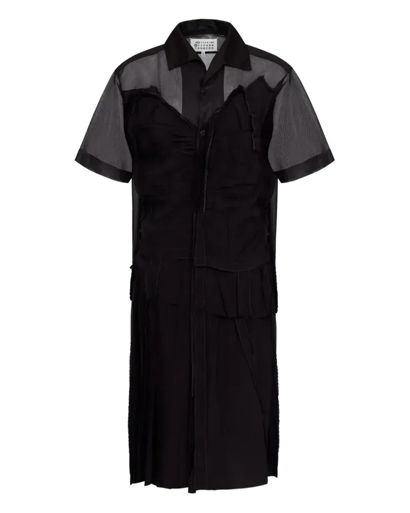 Maison Margiela Kleid im Layering-Look - Schwarz Schwarz