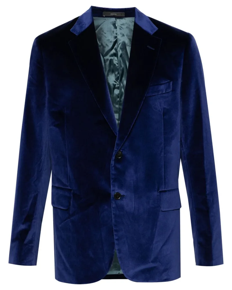 Paul Smith Einreihiges Sakko aus Samt - Blau Blau
