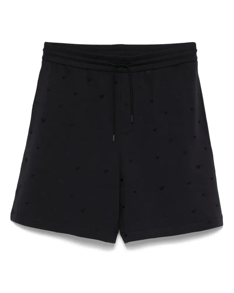 Emporio Armani Shorts mit Logo-Jacquardmuster - Blau Blau