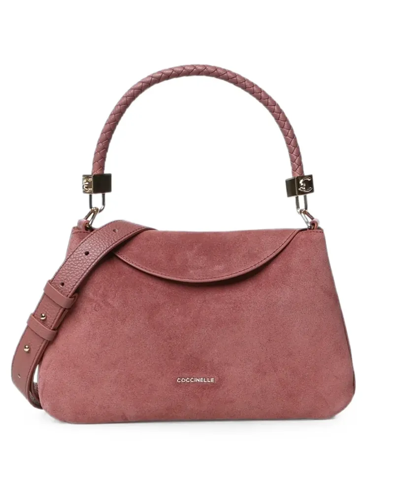 Coccinelle Tiggy Tote Bag mit geflochtenem Henkel - Rosa Rosa