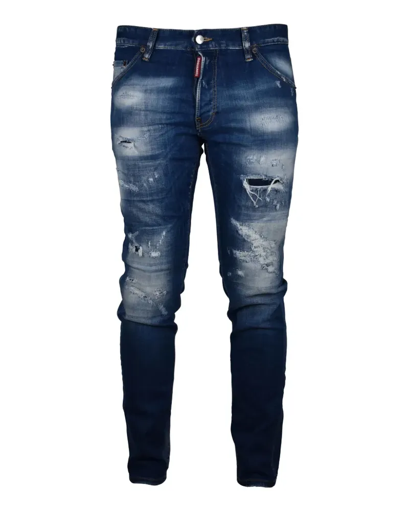 Dsquared2 Cool Guy Jeans in Distressed-Optik - Blau Blau