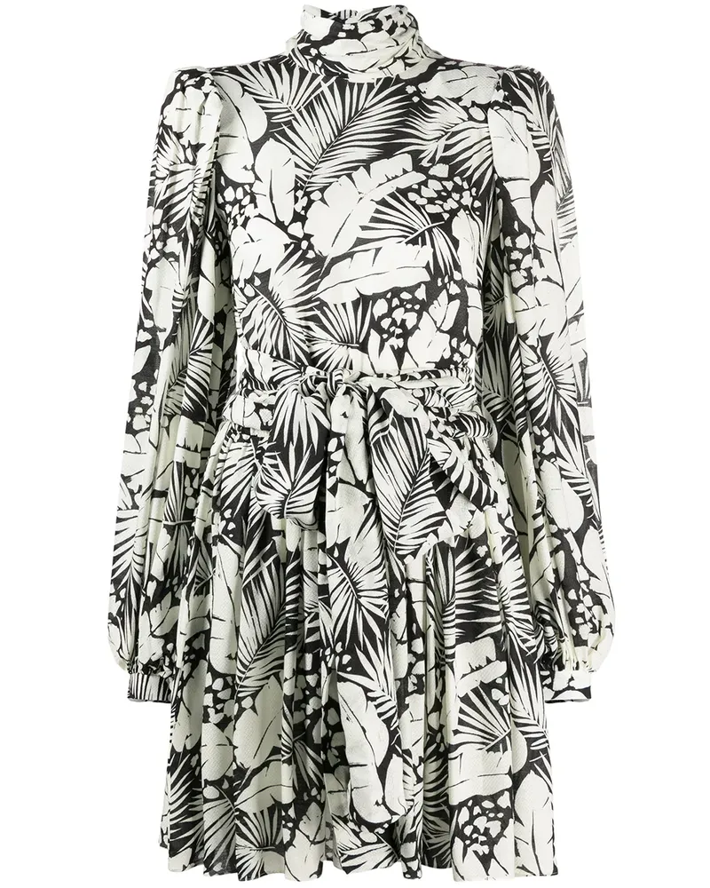 Saint Laurent Minikleid mit Print - Weiß Weiß