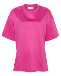 Lanvin T-Shirt mit Logo-Stickerei Rosa