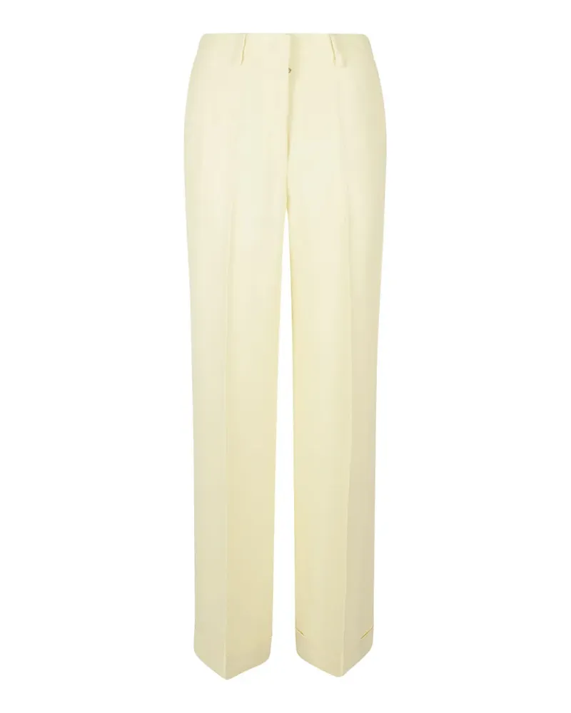 Fabiana Filippi beaded-trim pressed-crease trousers - Gelb Gelb