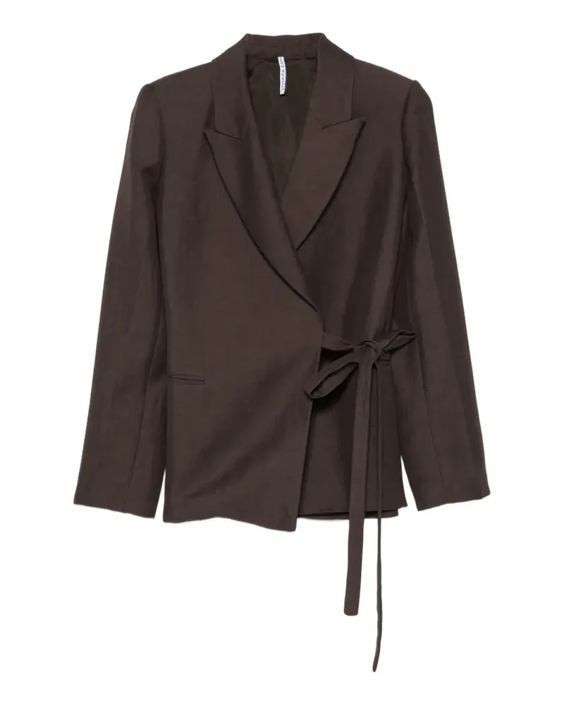 Liviana Conti side-tie wrap jacket - Braun Braun