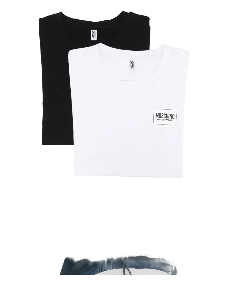 Moschino logo-patch T-shirt (pack of two) - Schwarz Schwarz
