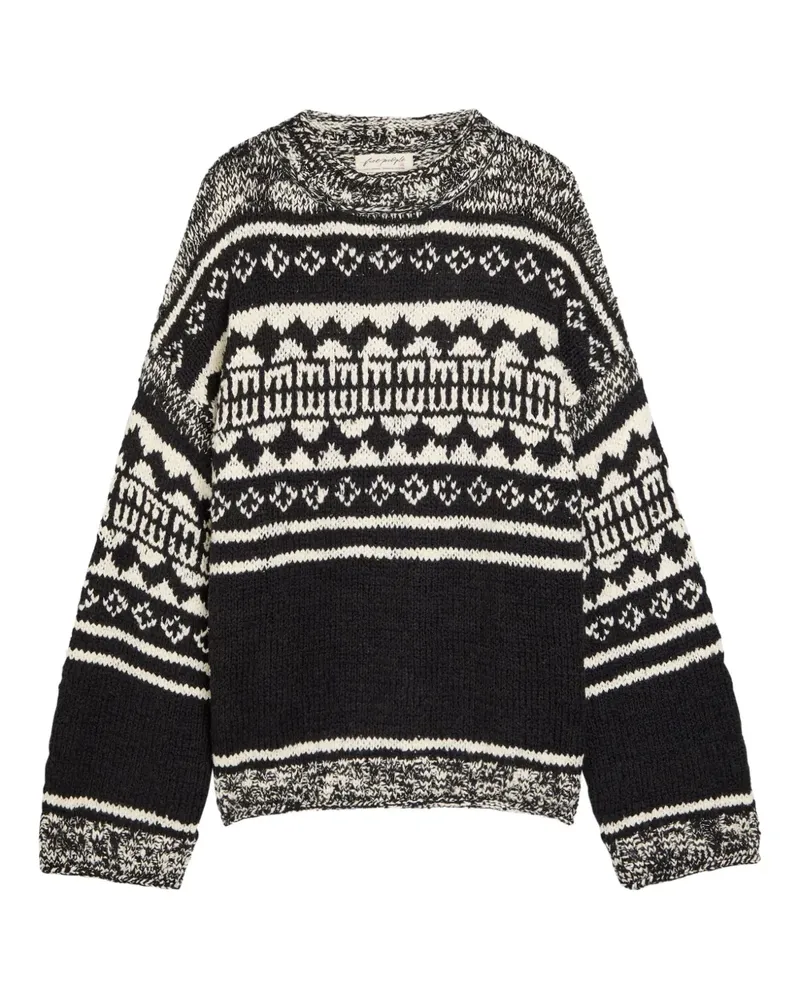 Free People Dani patterned knitwear - Schwarz Schwarz