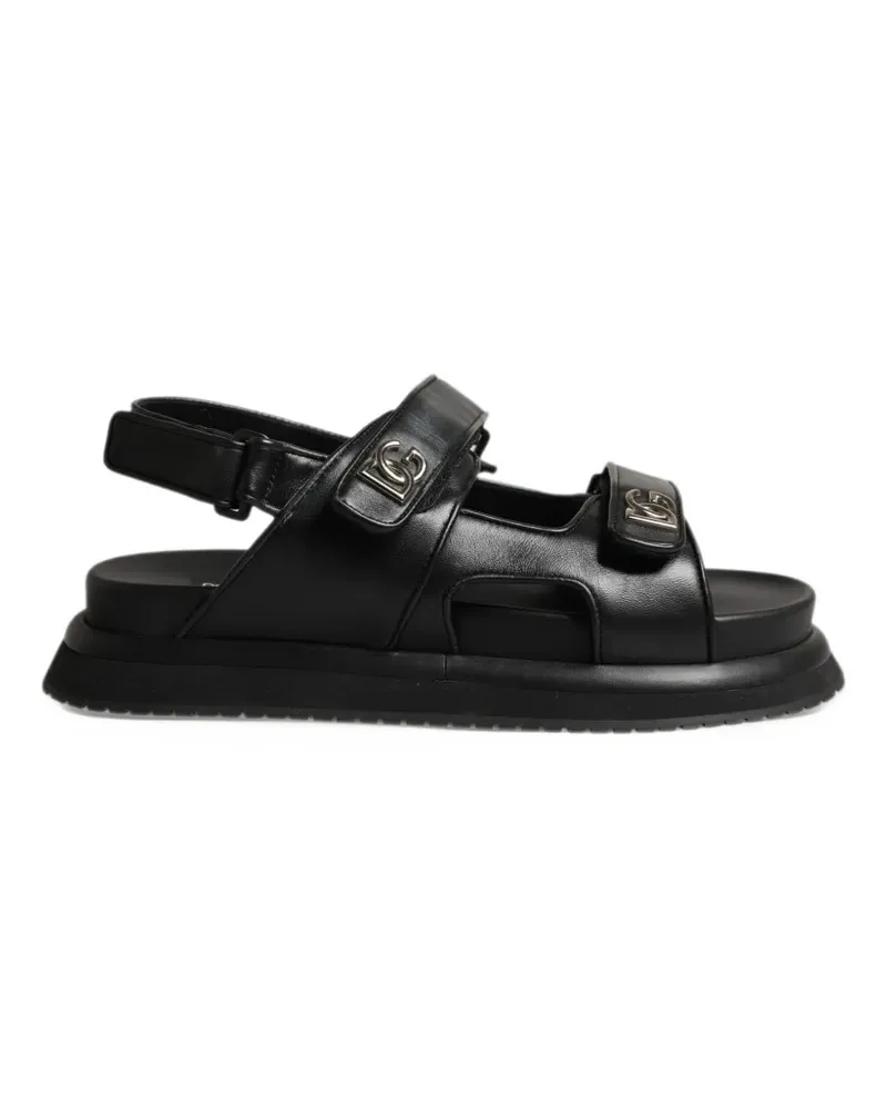 Dolce & Gabbana DG Sandalen mit Klettverschluss - Schwarz Schwarz