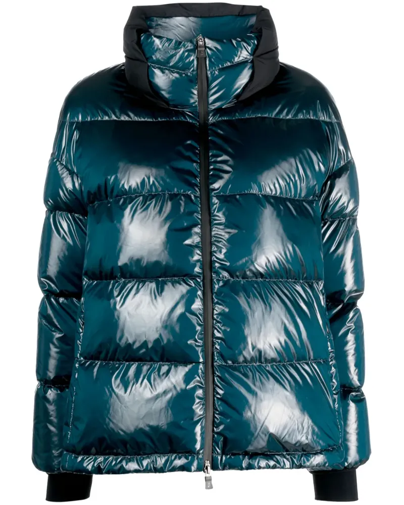 Herno Gefütterte Jacke mit Stehkragen - Blau Blau