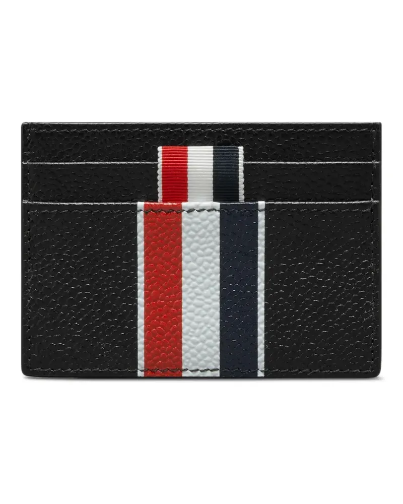 Thom Browne Kartenetui mit RWB-Streifen - Schwarz Schwarz
