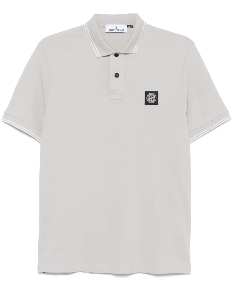Stone Island Poloshirt mit Kompass - Grau Grau
