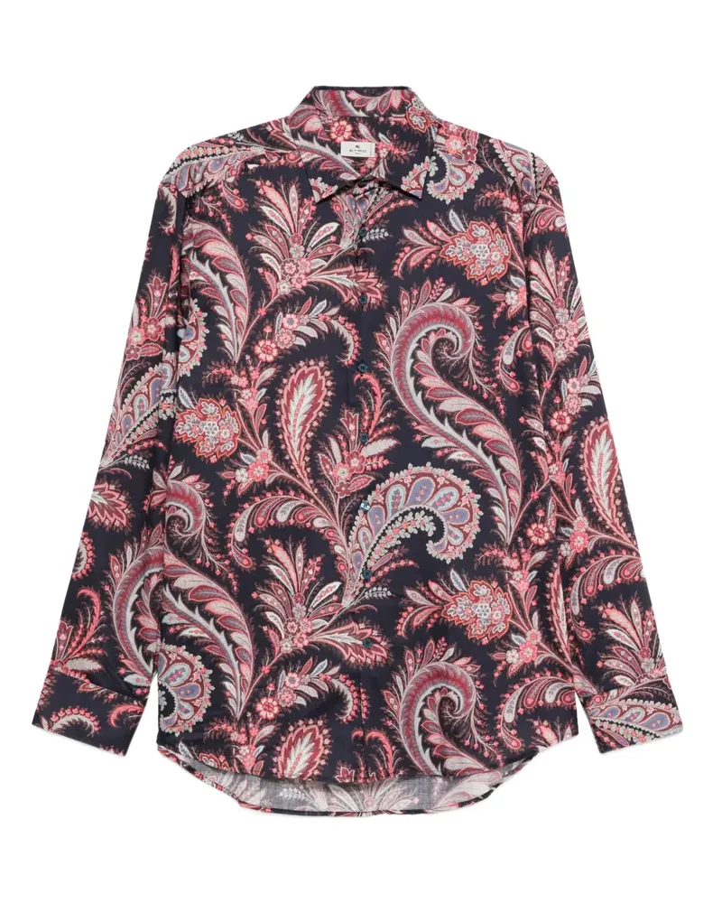 Etro Hemd mit floralem Paisley-Print - Blau Blau